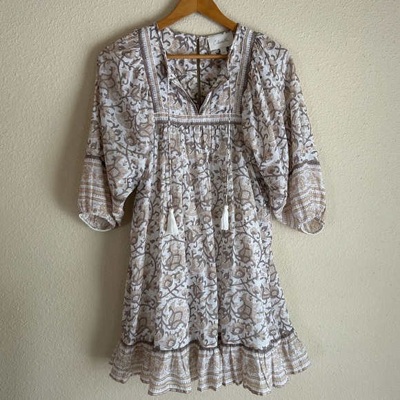 Cleobella Mini Magdalena Dress in a neutral print | size XS - Picture 2 of 16